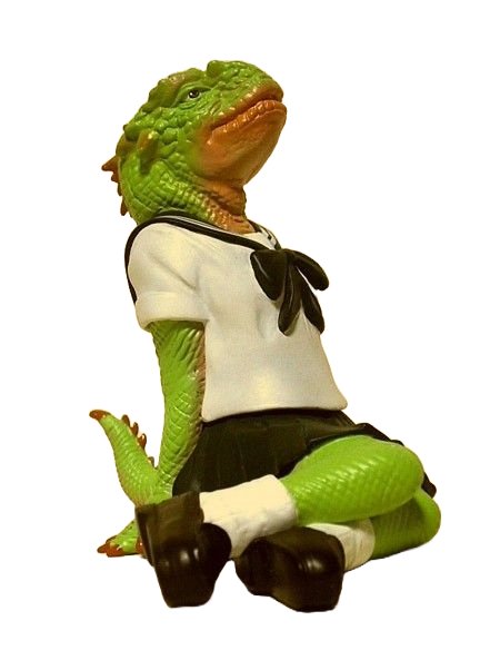 lizard japanese high school girl figurine